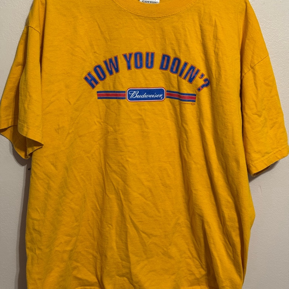 Vintage Budweiser 'How You Doin'?' Men's T-Shirt